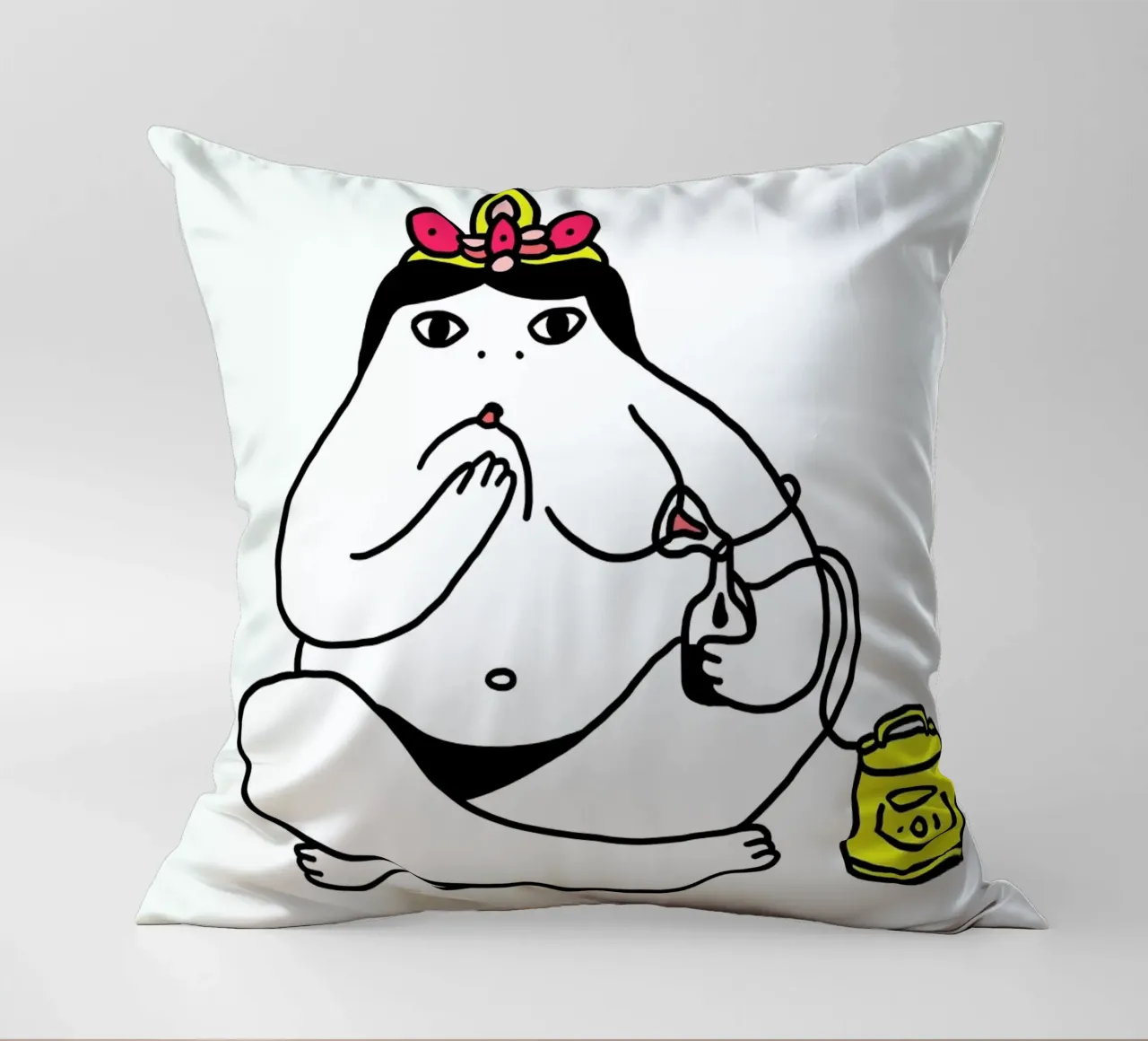 Autotrophie Print Square cuscino da Herzette