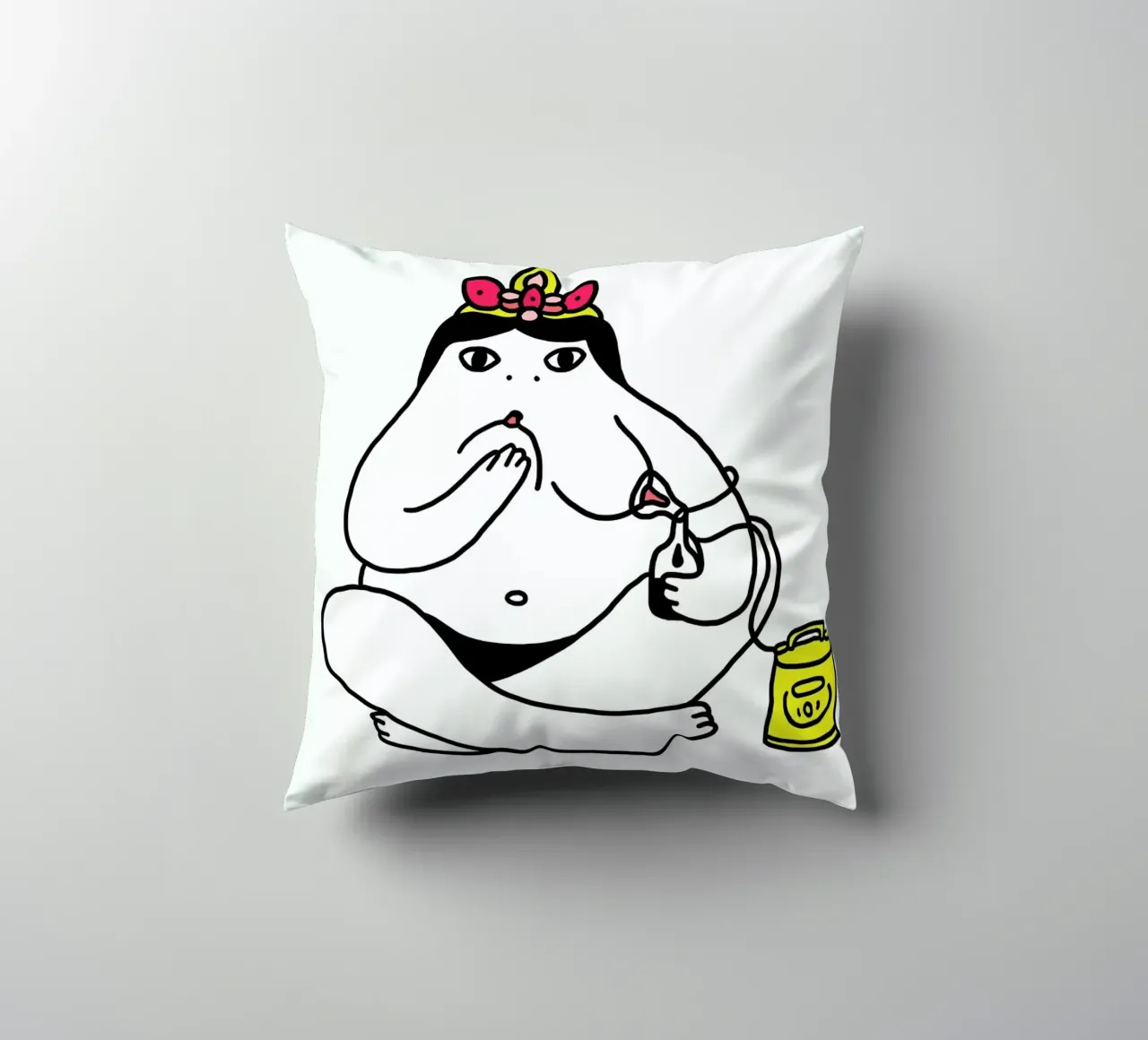 Autotrophie Print Square cuscino da Herzette