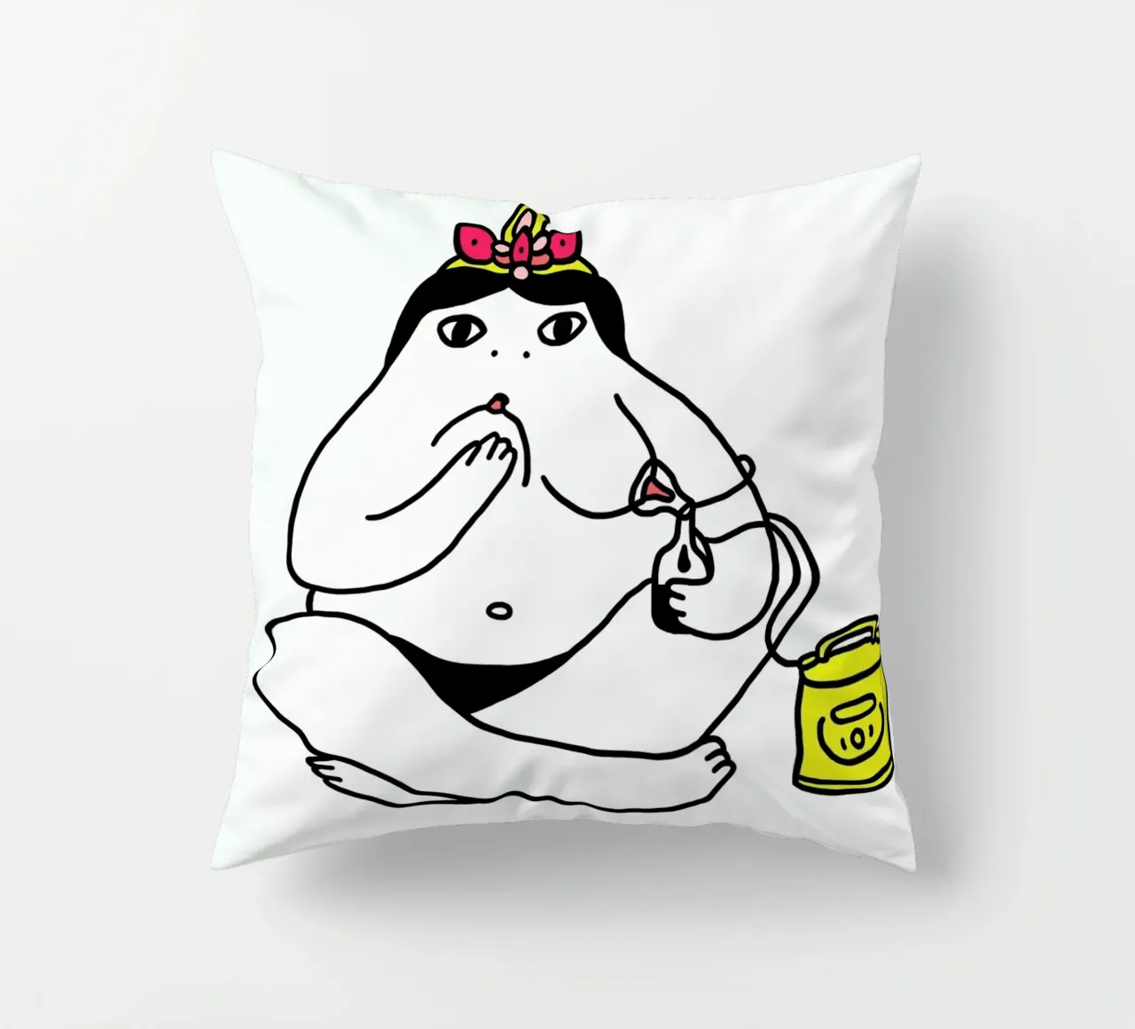 Autotrophie Print Square cuscino da Herzette