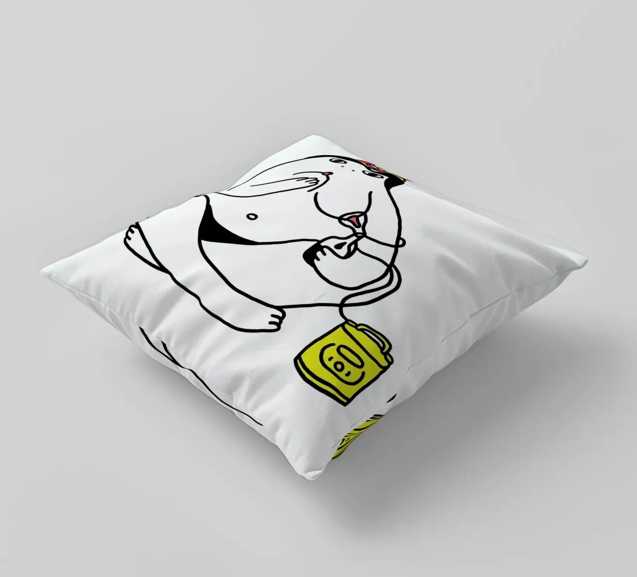 Autotrophie Print Square cuscino da Herzette