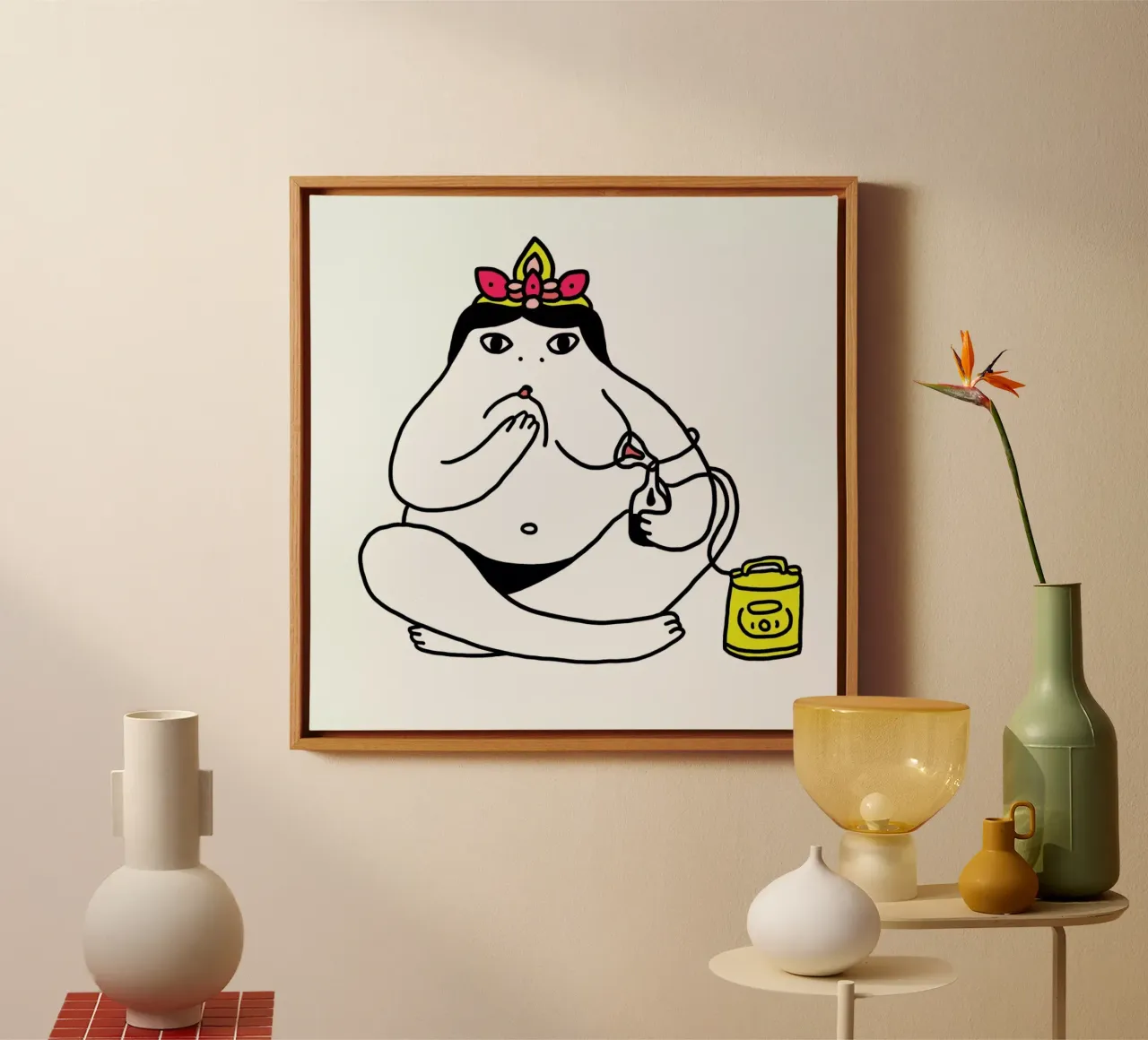 Autotrophie Print Square canvas van Herzette