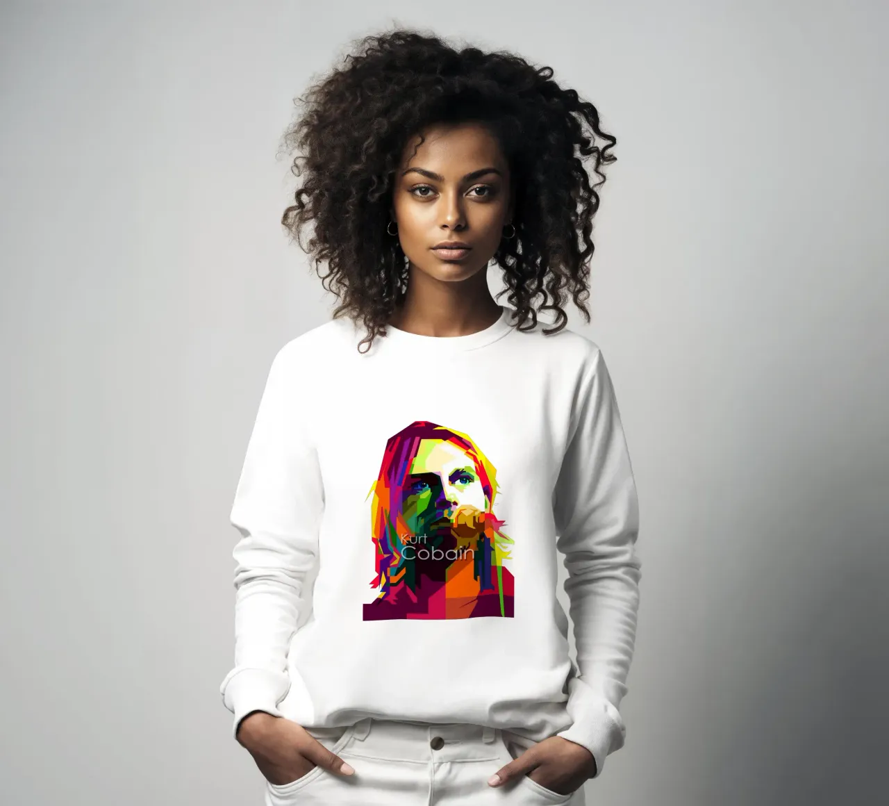 Kurt Cobain Il WPAP più grunge di tendenza ora felpa da Artkreator