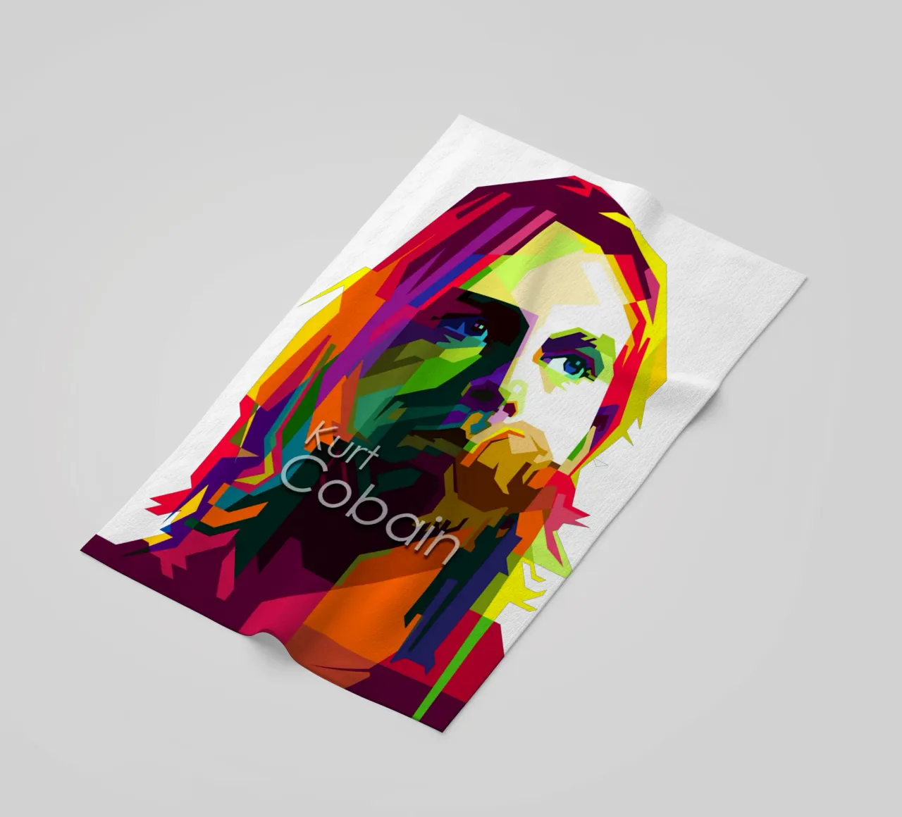 Kurt Cobain Il WPAP più grunge di tendenza ora telo mare da Artkreator