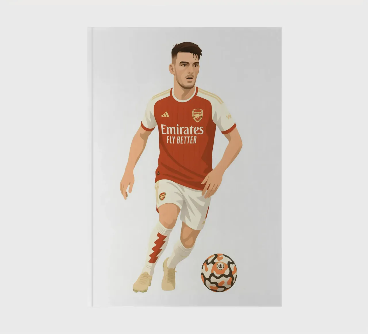 Declan Rice  minimalist notebook by MoviesArt