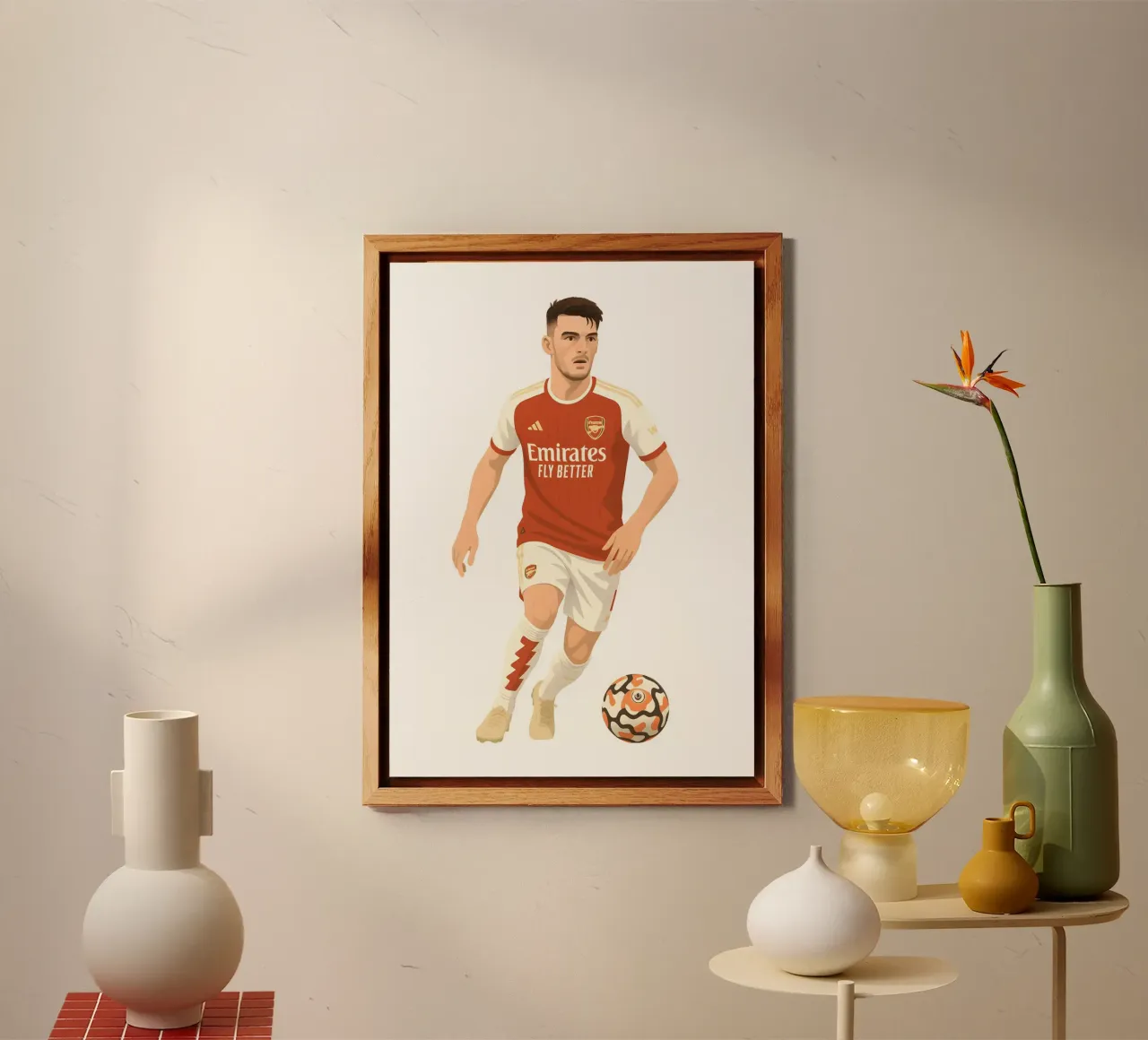 Declan Rice  minimalist alluminio dibond da MoviesArt