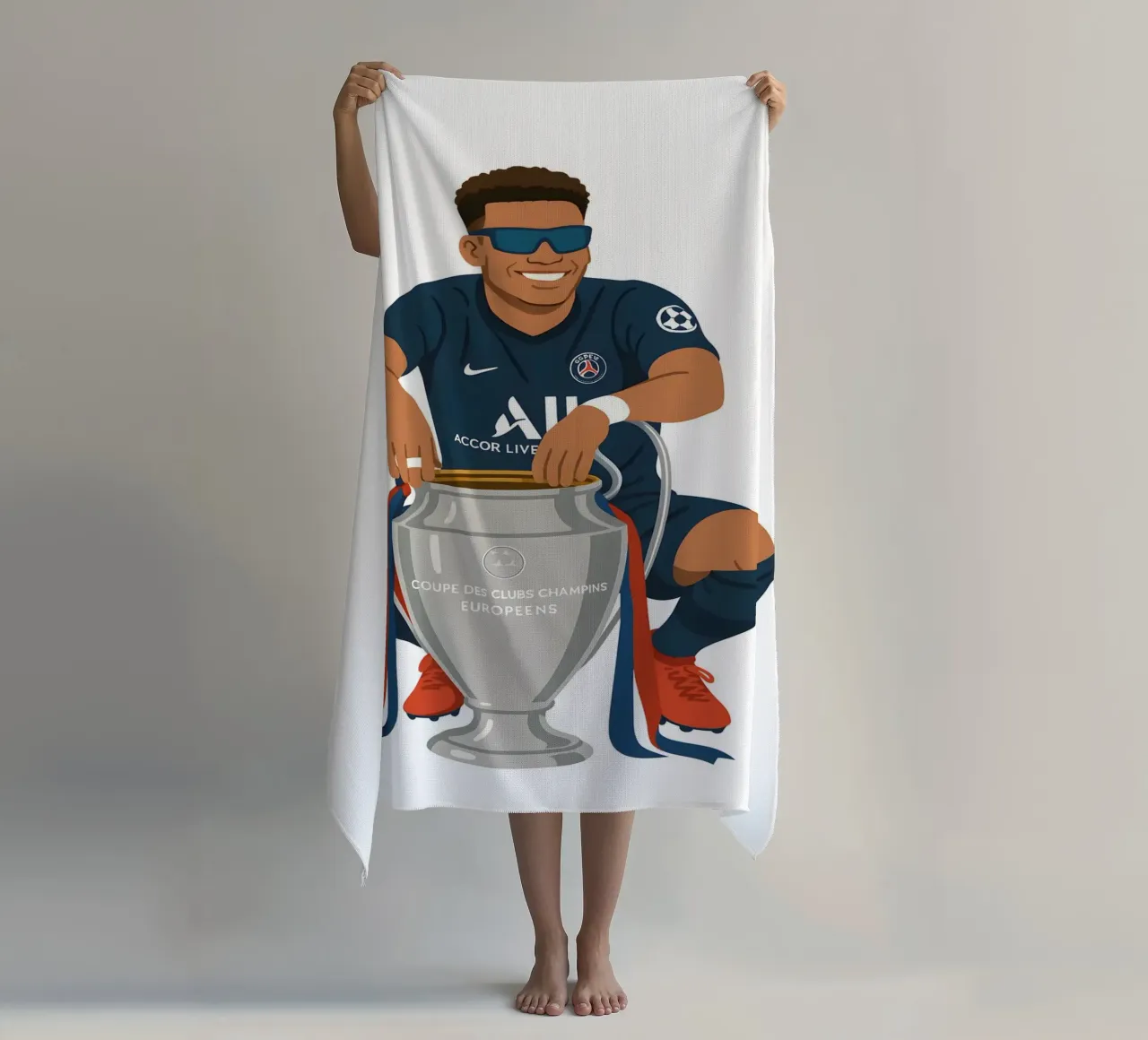 Desire Doue Minimalist beach towel by MoviesArt