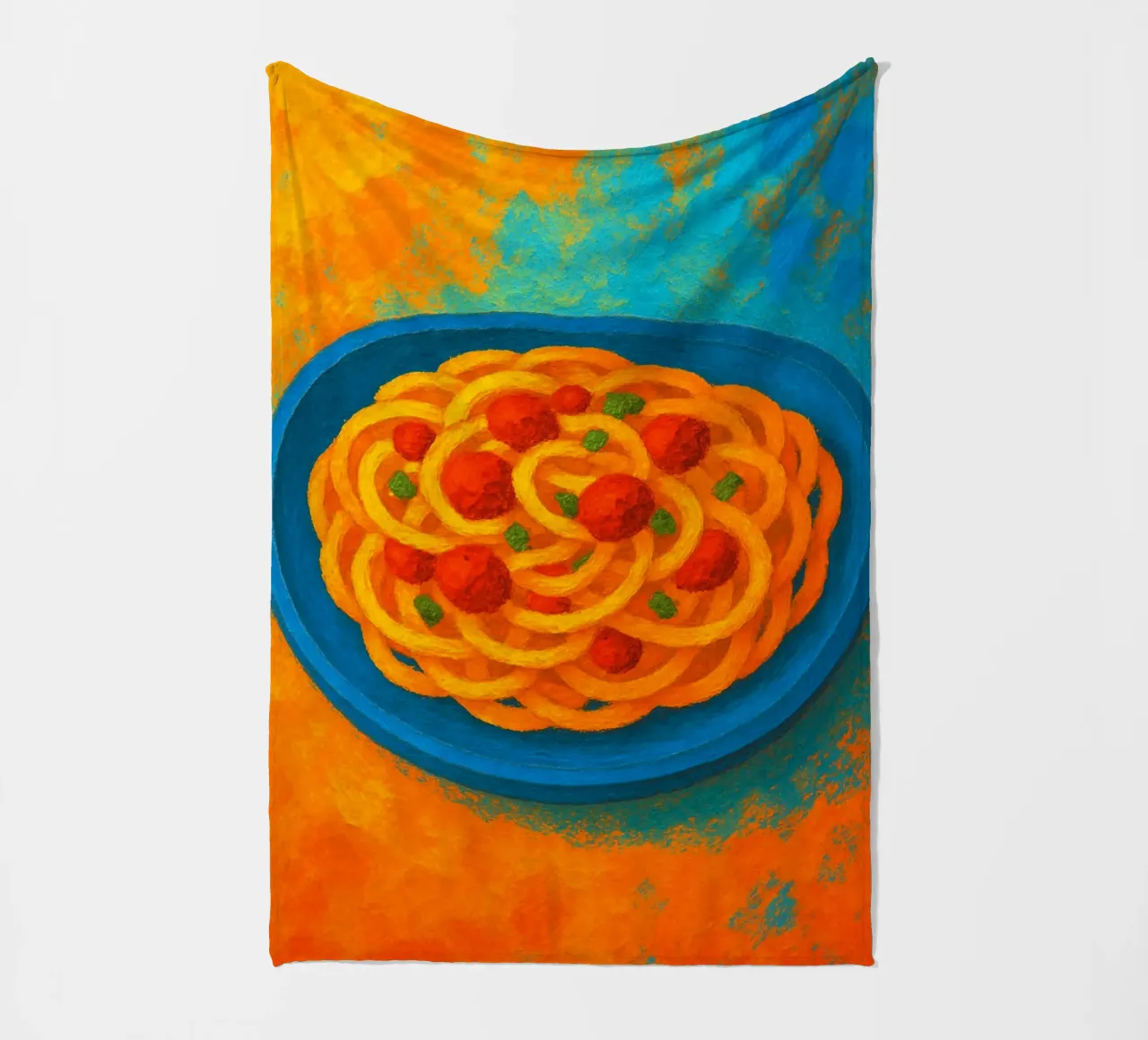 spaghetti abstract imagination full color fleece blanket by ameera