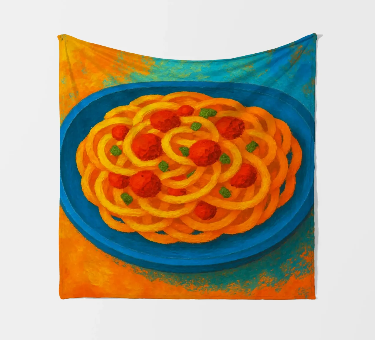 spaghetti abstract imagination full color fleece blanket by ameera