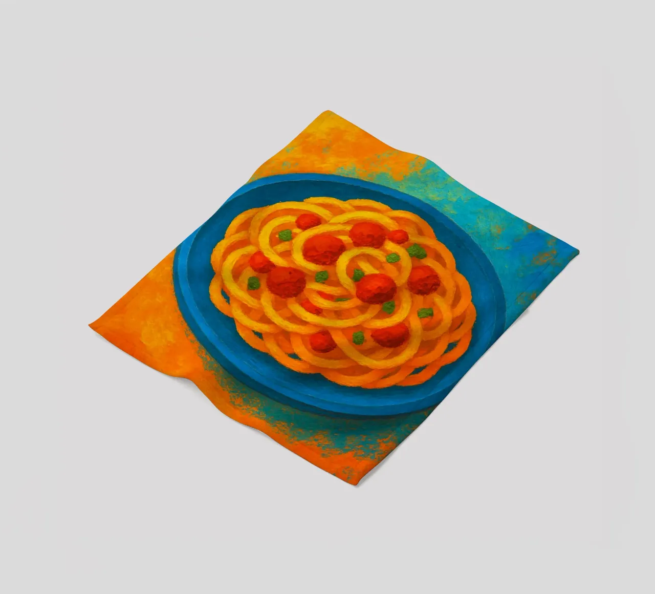 spaghetti abstract imagination full color fleece blanket by ameera