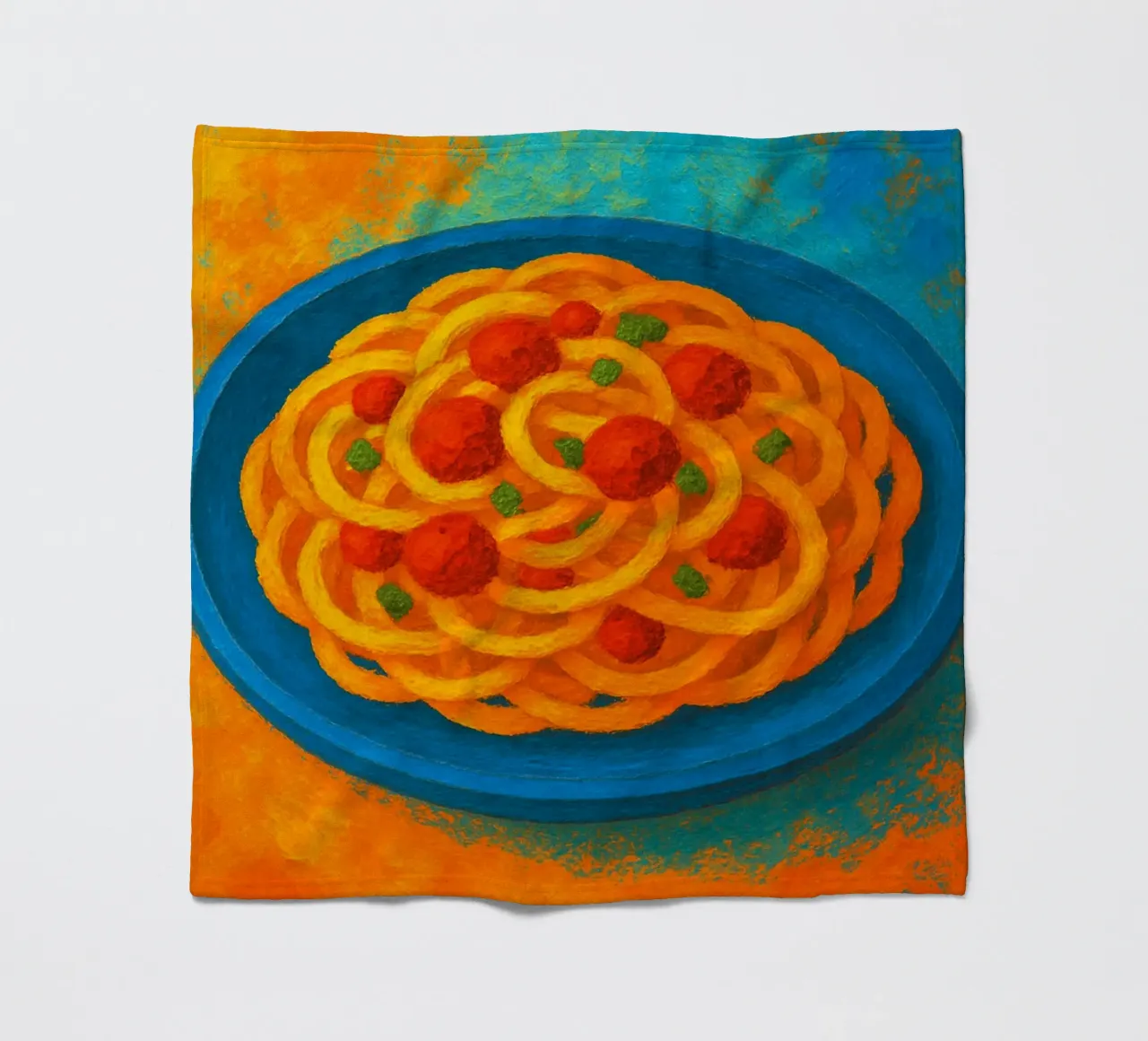 spaghetti abstract imagination full color fleece blanket by ameera