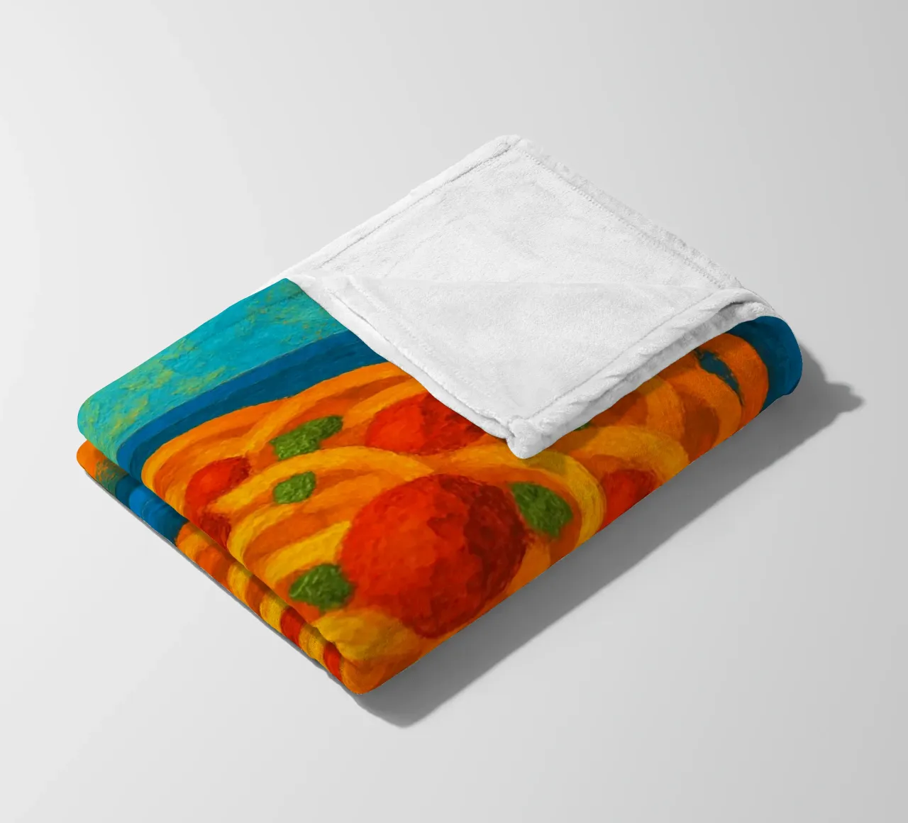 spaghetti abstract imagination full color fleece blanket by ameera