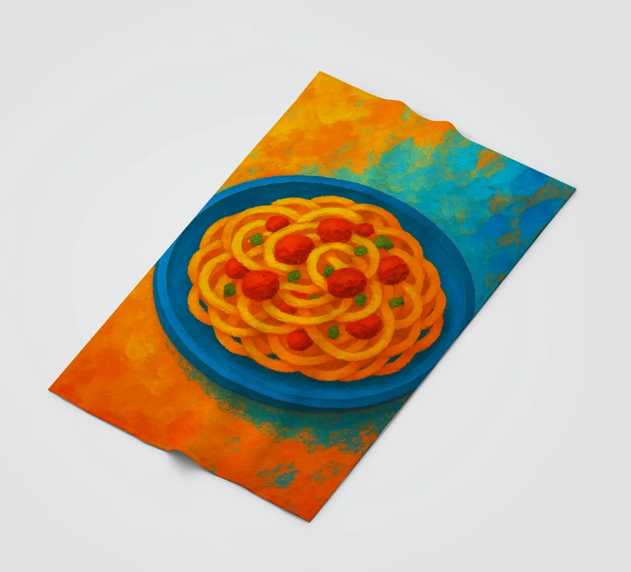 spaghetti abstract imagination full color fleece blanket by ameera
