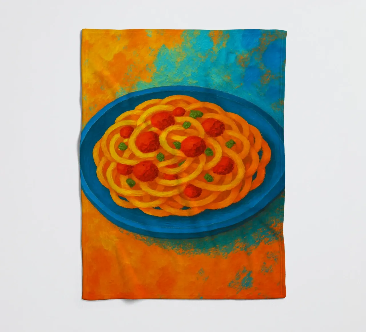 spaghetti abstract imagination full color fleece blanket by ameera
