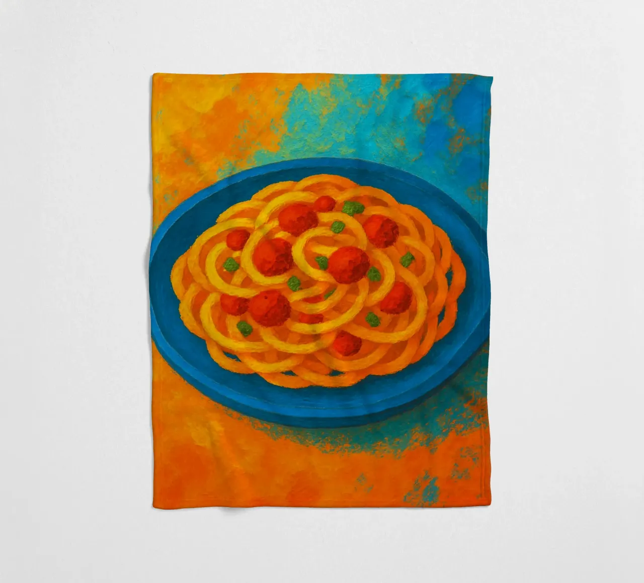 spaghetti abstract imagination full color fleece blanket by ameera