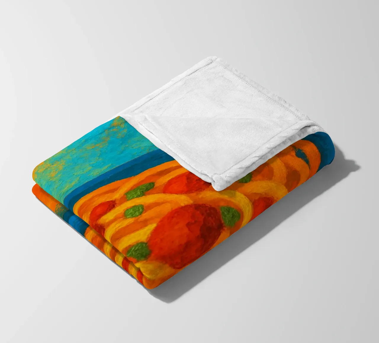 spaghetti abstract imagination full color fleece blanket by ameera