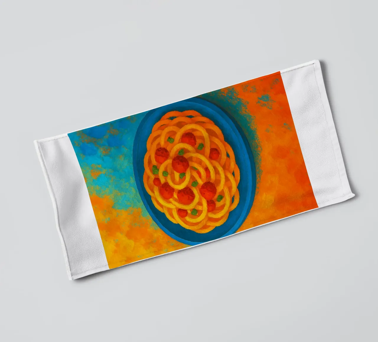 espagueti imaginación abstracta a todo color toalla de baño de ameera