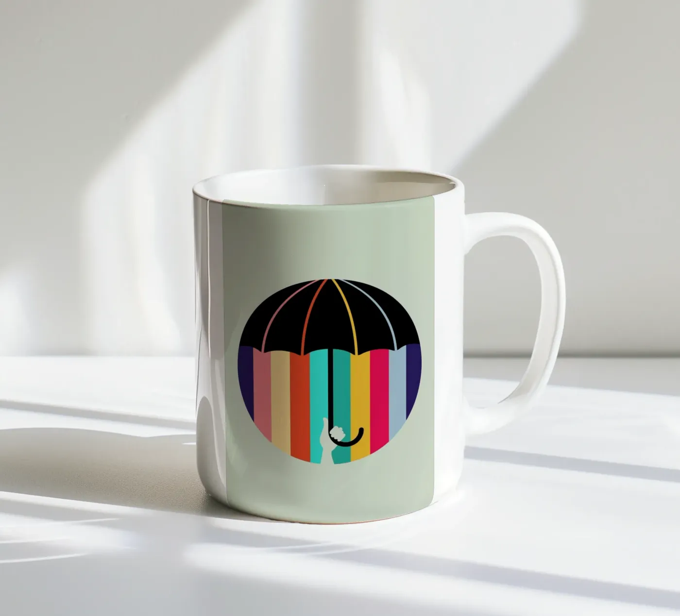 Rain ceramic mug by Doozal