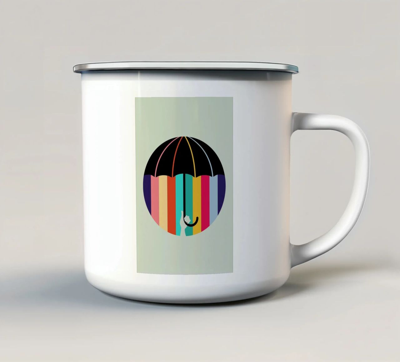 Rain tazza in smalto da Doozal