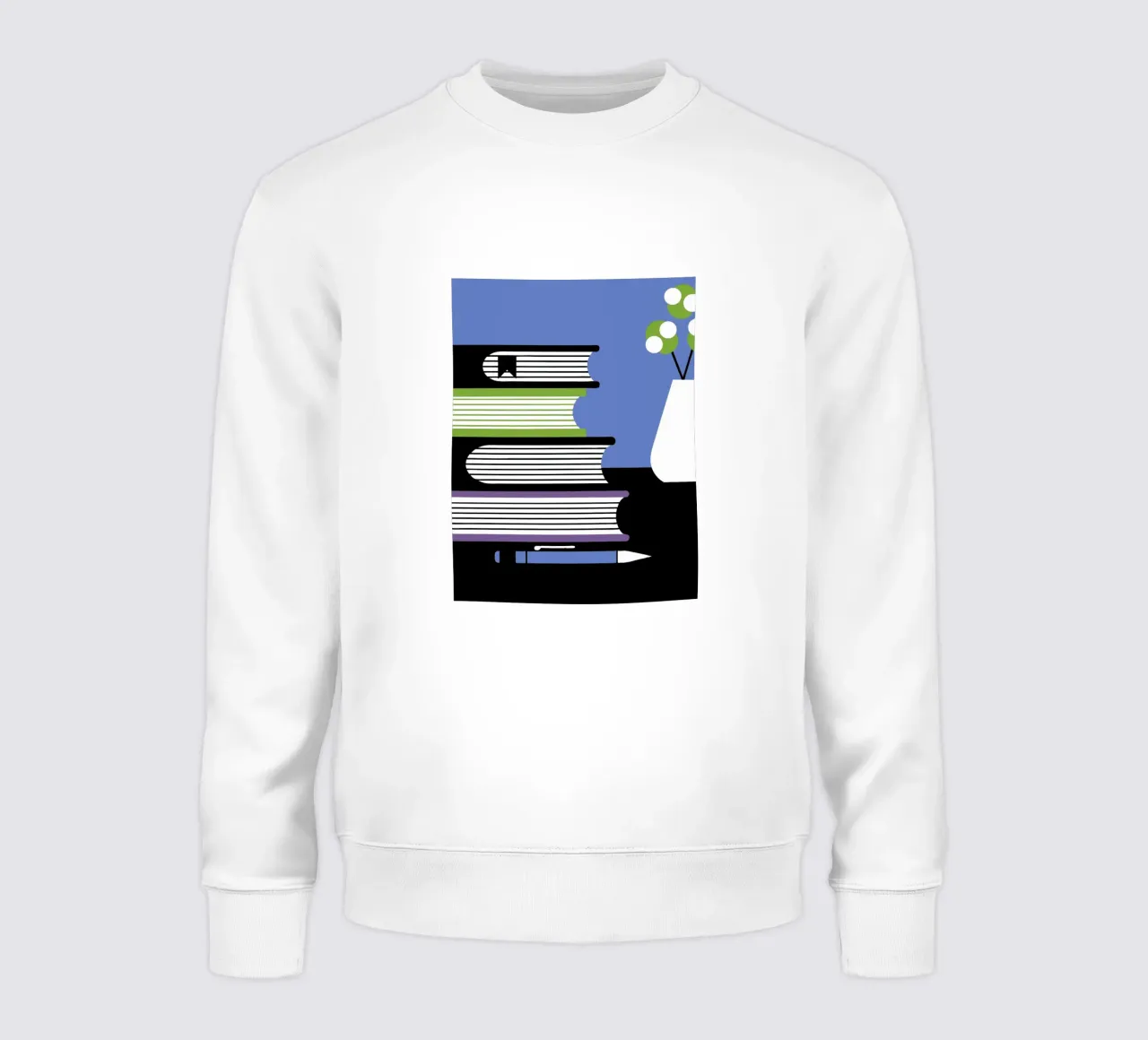 Libri e vaso di fiori felpa da LOOK DIFFERENT