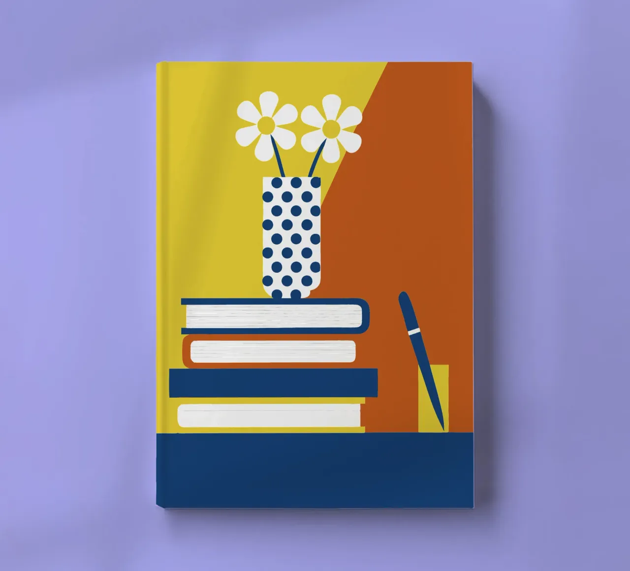Books and Flower Vase notebook by LOOK DIFFERENT