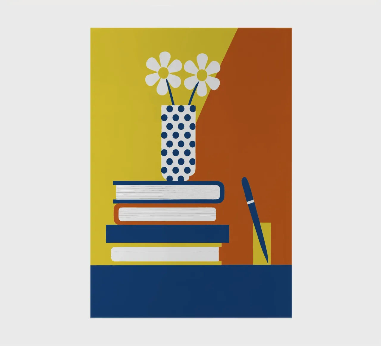Books and Flower Vase notebook by LOOK DIFFERENT