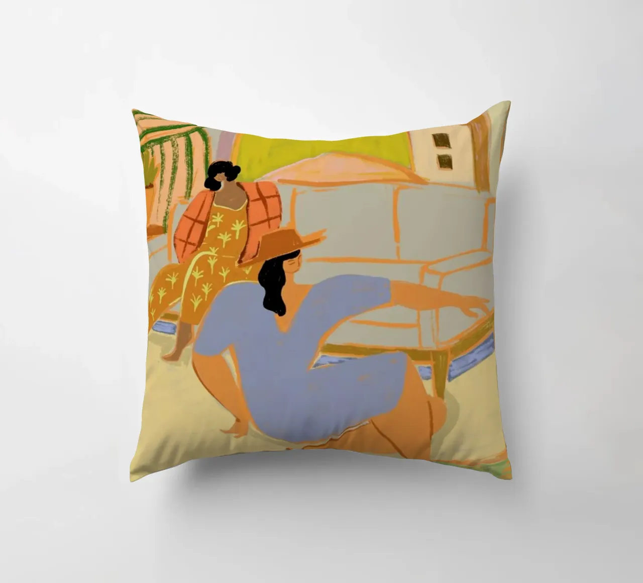 A Day at Home decorative cushion by Arty Guava