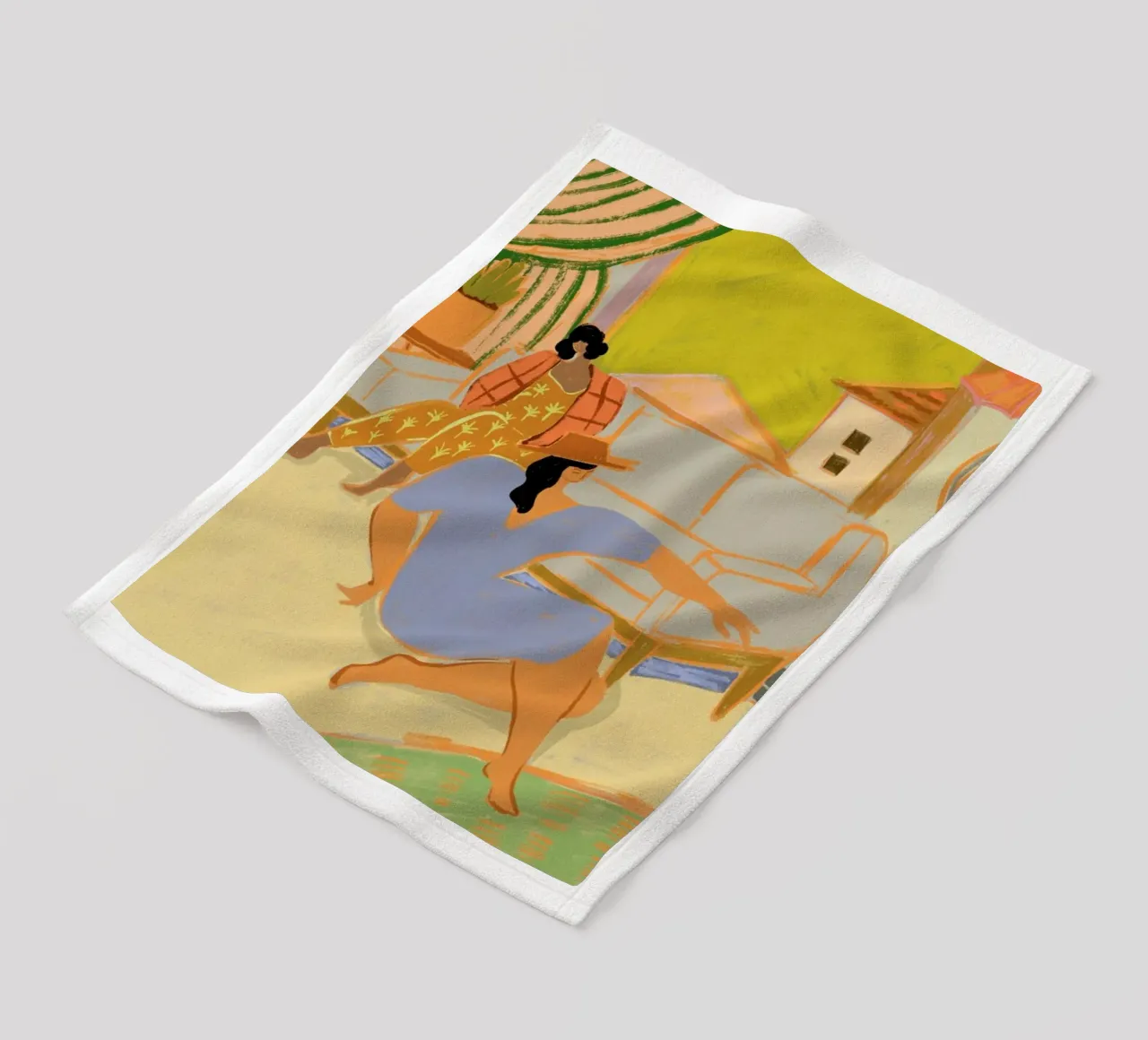 A Day at Home fleece blanket by Arty Guava