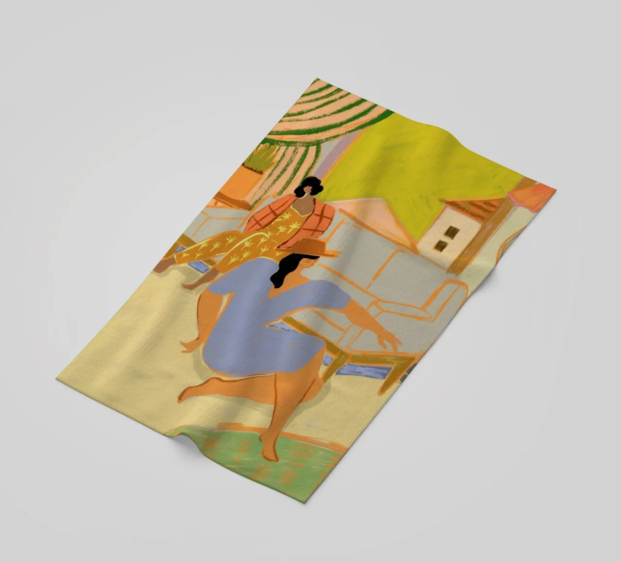 A Day at Home beach towel by Arty Guava