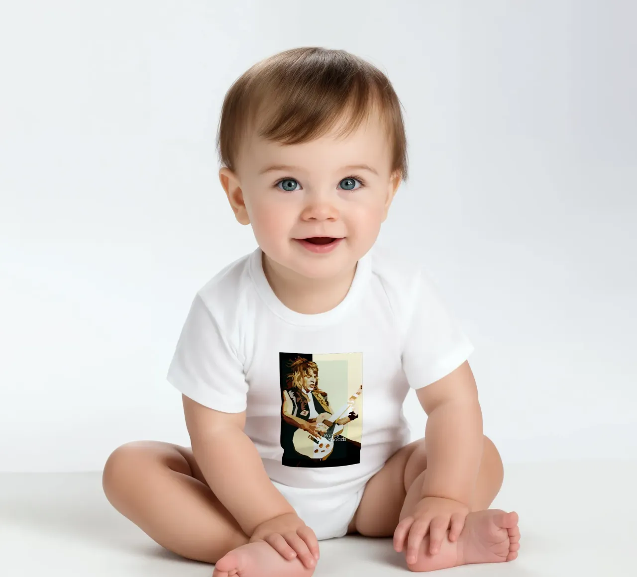 Randy Rhoads chitarrista hard rock di tendenza ora body neonato maniche corte da Artkreator