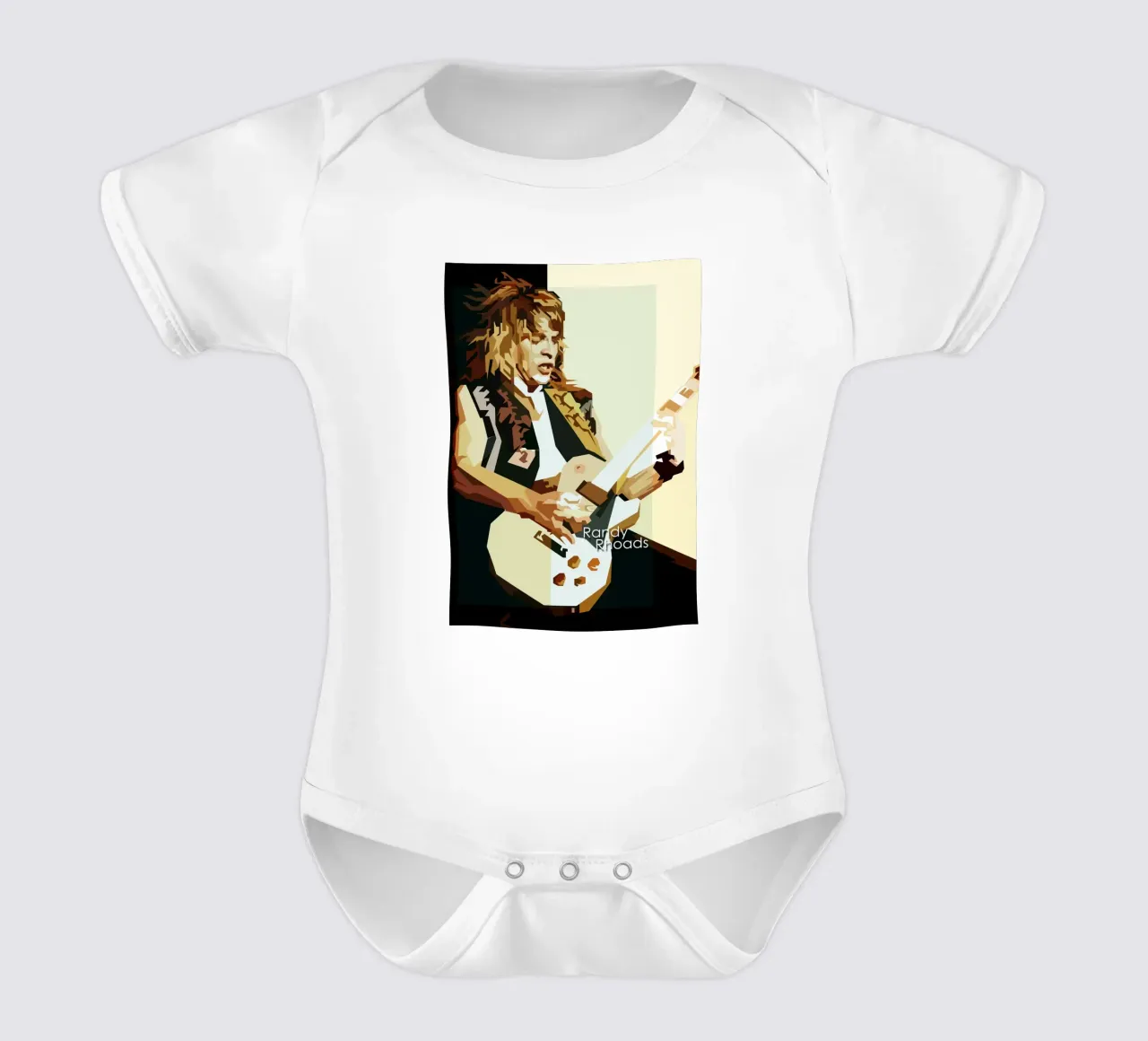 Randy Rhoads chitarrista hard rock di tendenza ora body neonato maniche corte da Artkreator