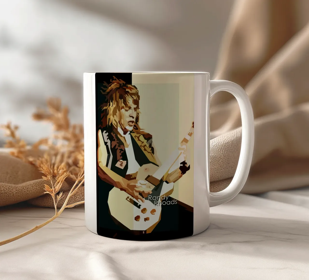 Randy Rhoads chitarrista hard rock di tendenza ora tazza in ceramica da Artkreator