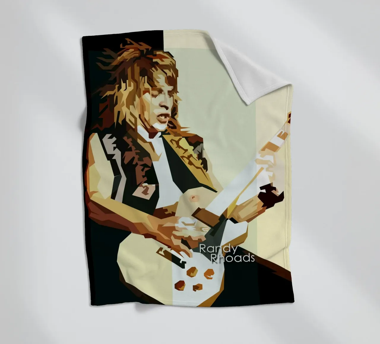Randy Rhoads chitarrista hard rock di tendenza ora coperta in pile da Artkreator