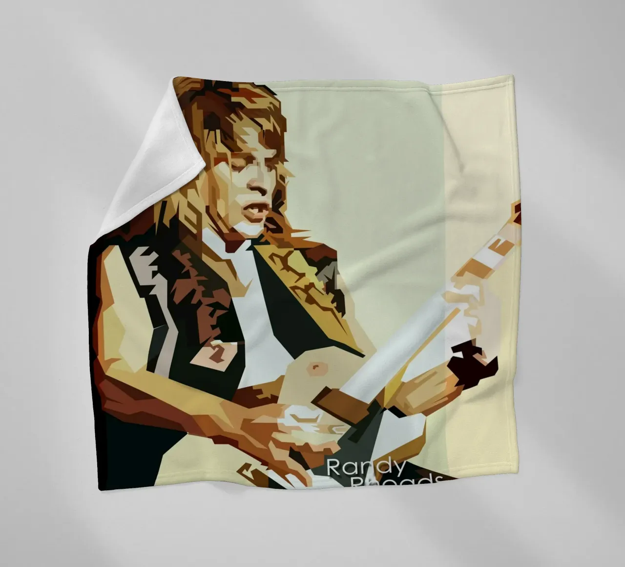Randy Rhoads chitarrista hard rock di tendenza ora coperta in pile da Artkreator