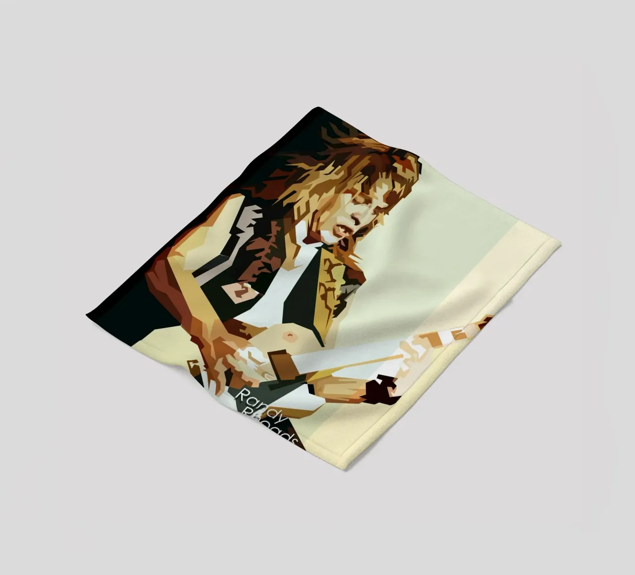 Randy Rhoads chitarrista hard rock di tendenza ora coperta in pile da Artkreator