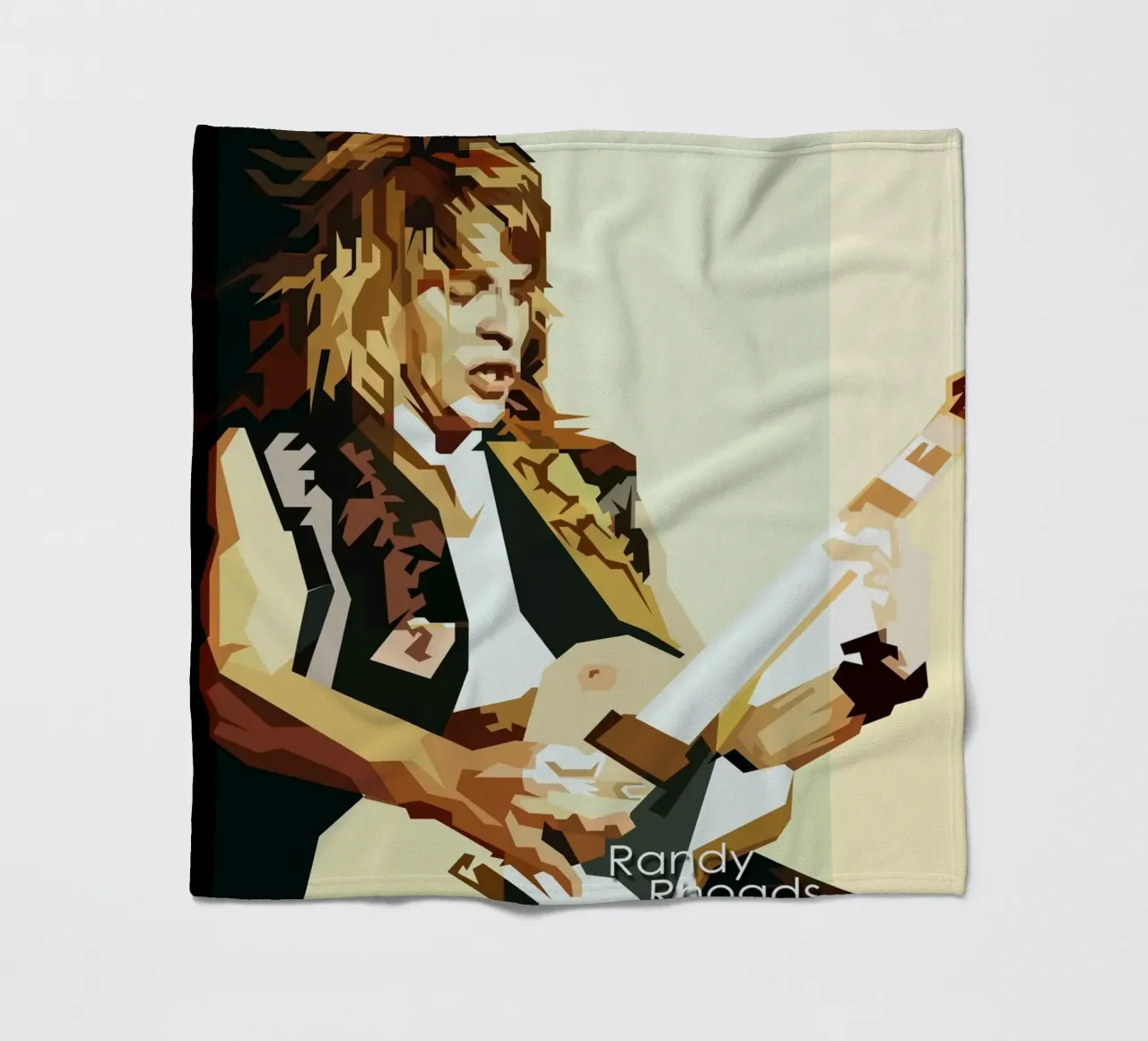 Randy Rhoads chitarrista hard rock di tendenza ora coperta in pile da Artkreator