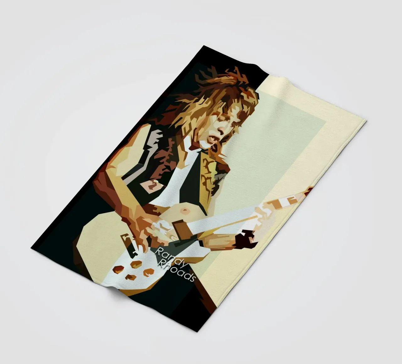 Randy Rhoads chitarrista hard rock di tendenza ora coperta in pile da Artkreator