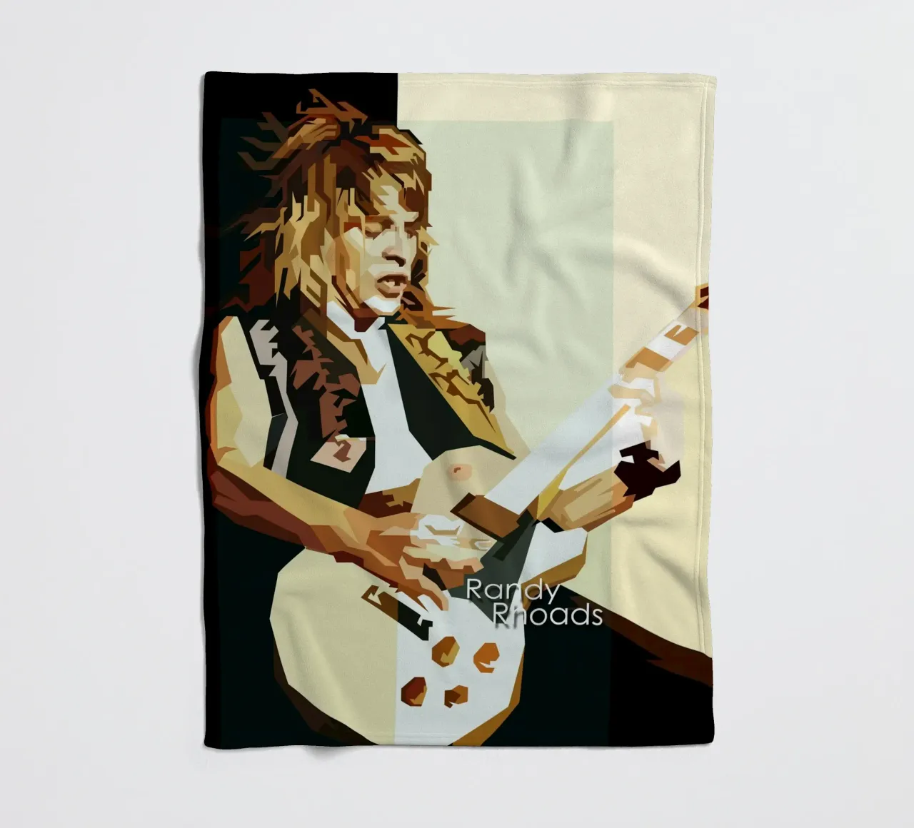 Randy Rhoads chitarrista hard rock di tendenza ora coperta in pile da Artkreator