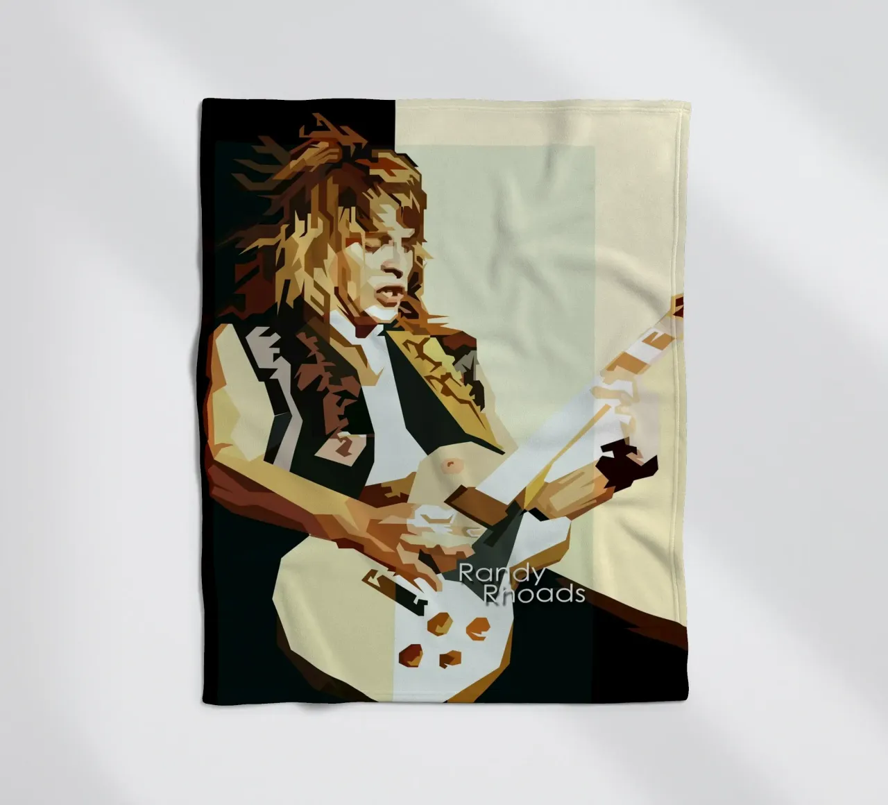 Randy Rhoads chitarrista hard rock di tendenza ora coperta in pile da Artkreator