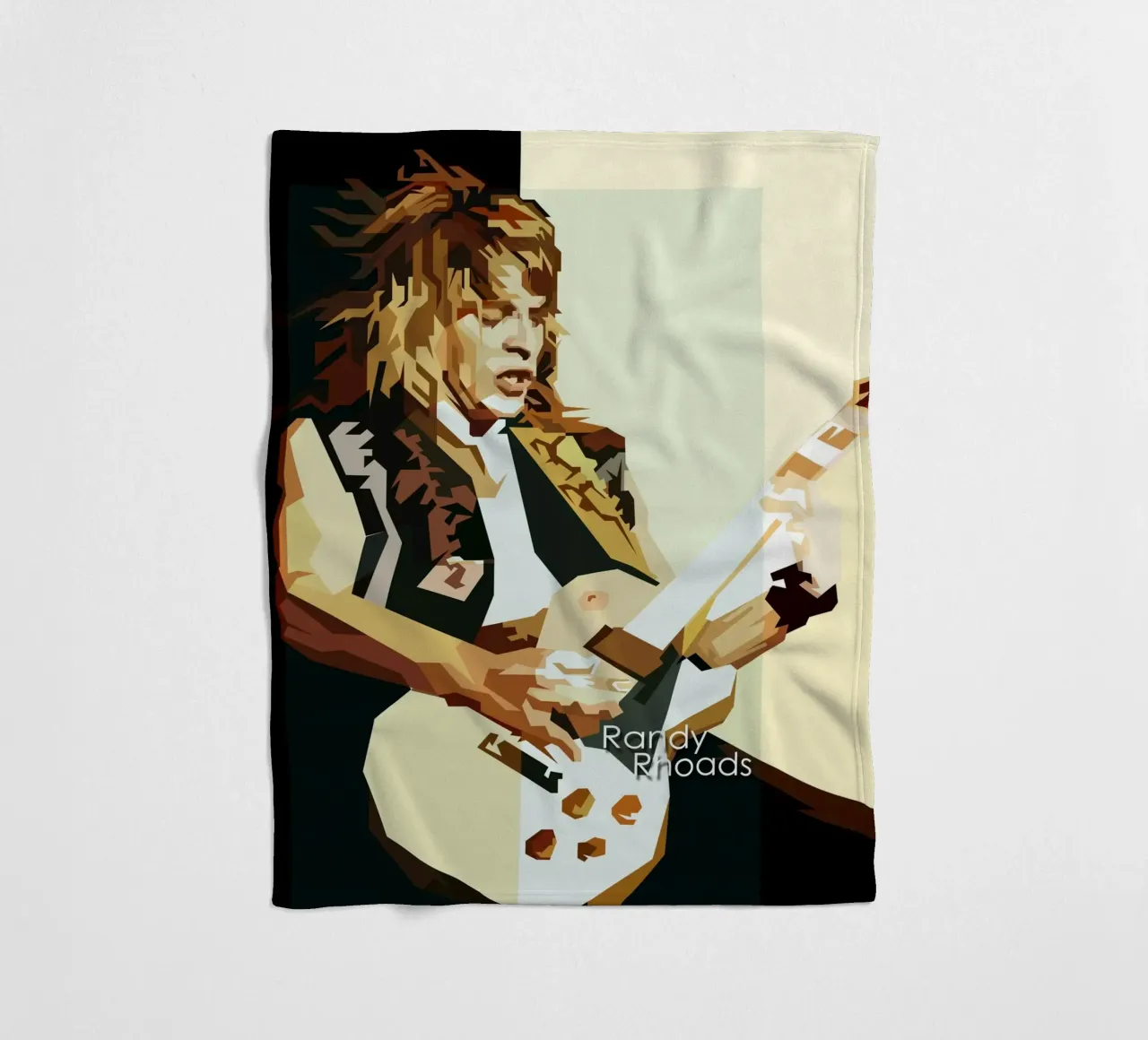 Randy Rhoads chitarrista hard rock di tendenza ora coperta in pile da Artkreator