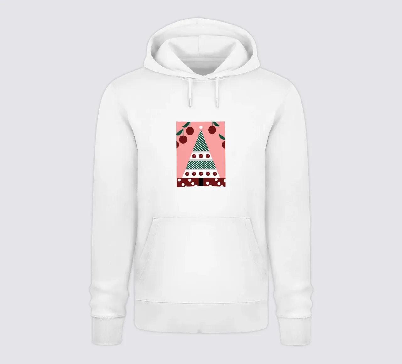 Albero di Natale e ciliegie felpa con cappuccio da LOOK DIFFERENT