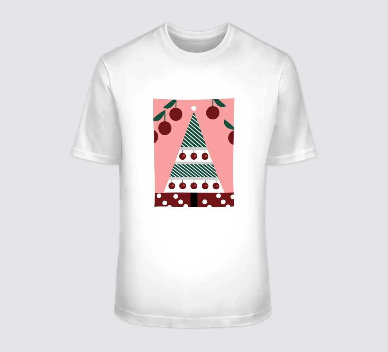 Albero di Natale e ciliegie t-shirt da LOOK DIFFERENT