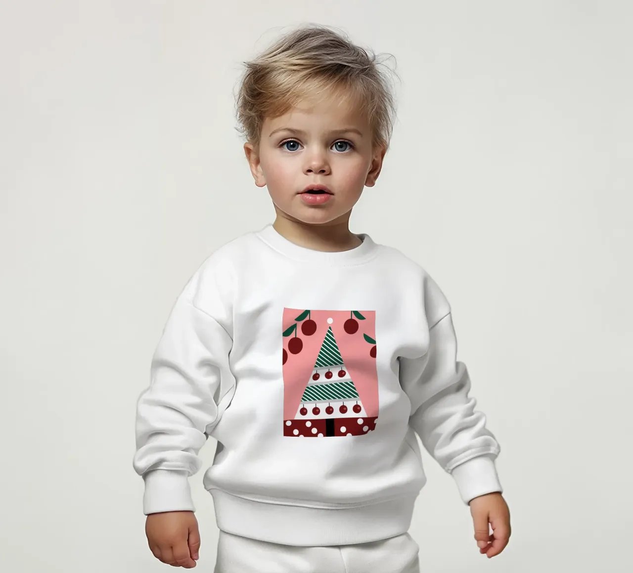 Albero di Natale e ciliegie felpa neonato da LOOK DIFFERENT