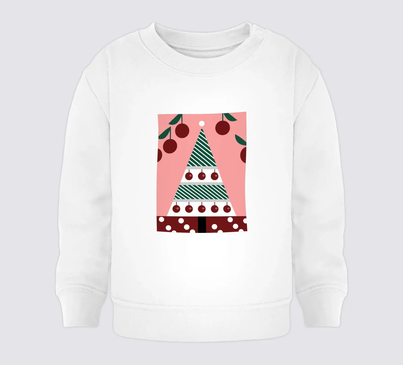 Albero di Natale e ciliegie felpa neonato da LOOK DIFFERENT