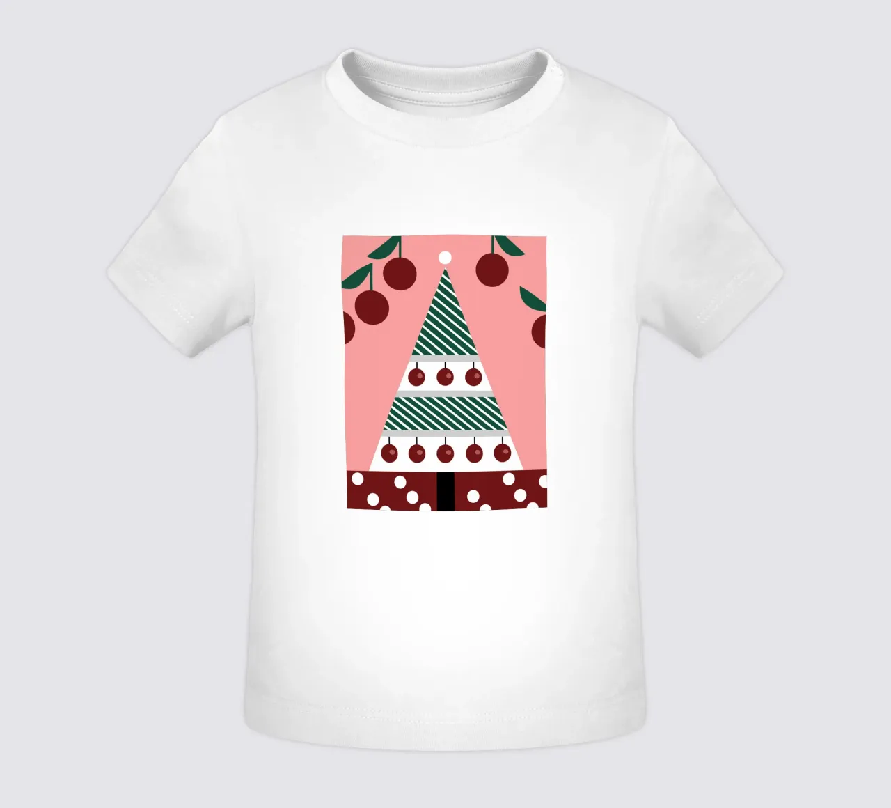 Albero di Natale e ciliegie maglietta neonato da LOOK DIFFERENT