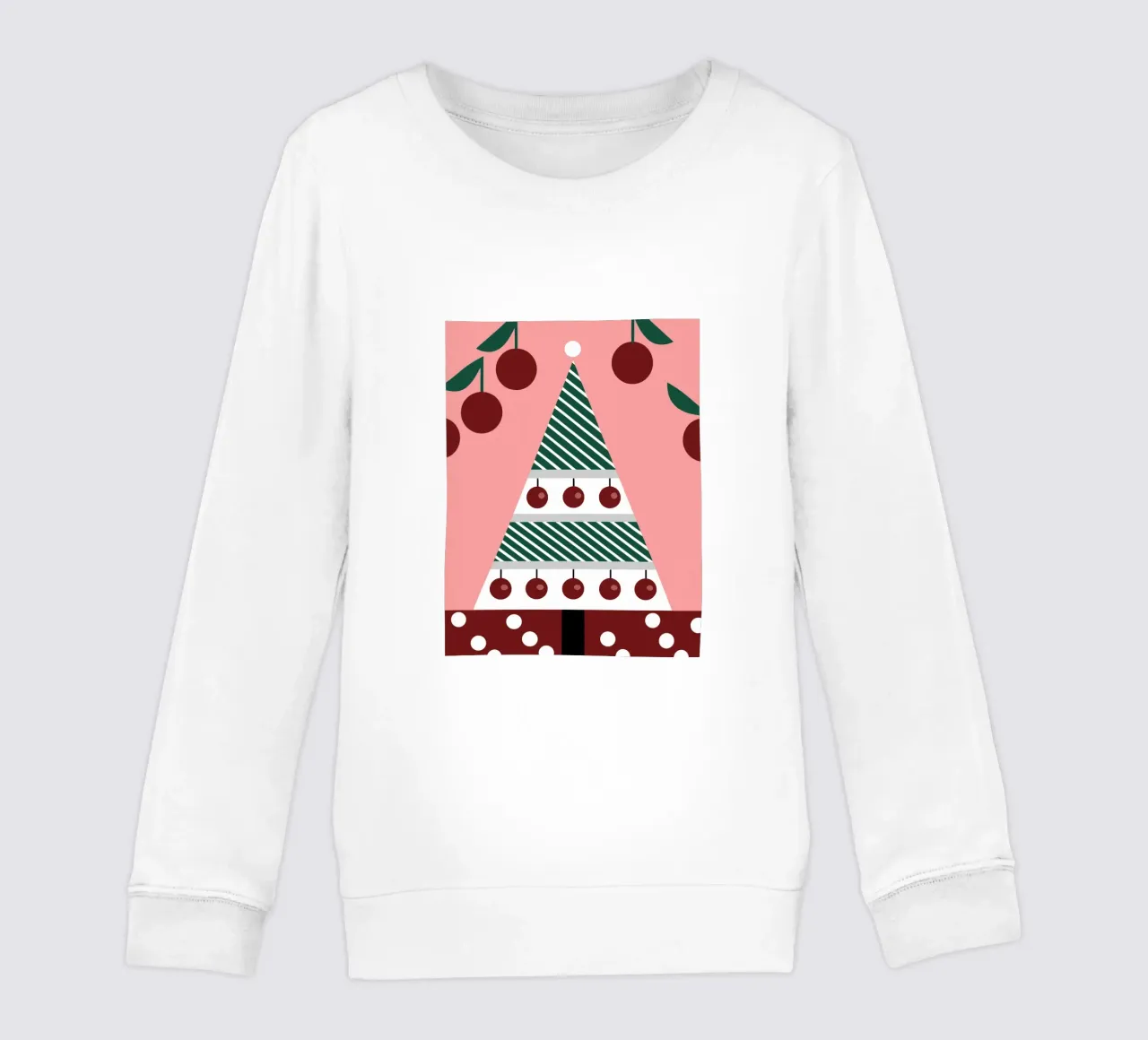 Albero di Natale e ciliegie felpa bambino da LOOK DIFFERENT