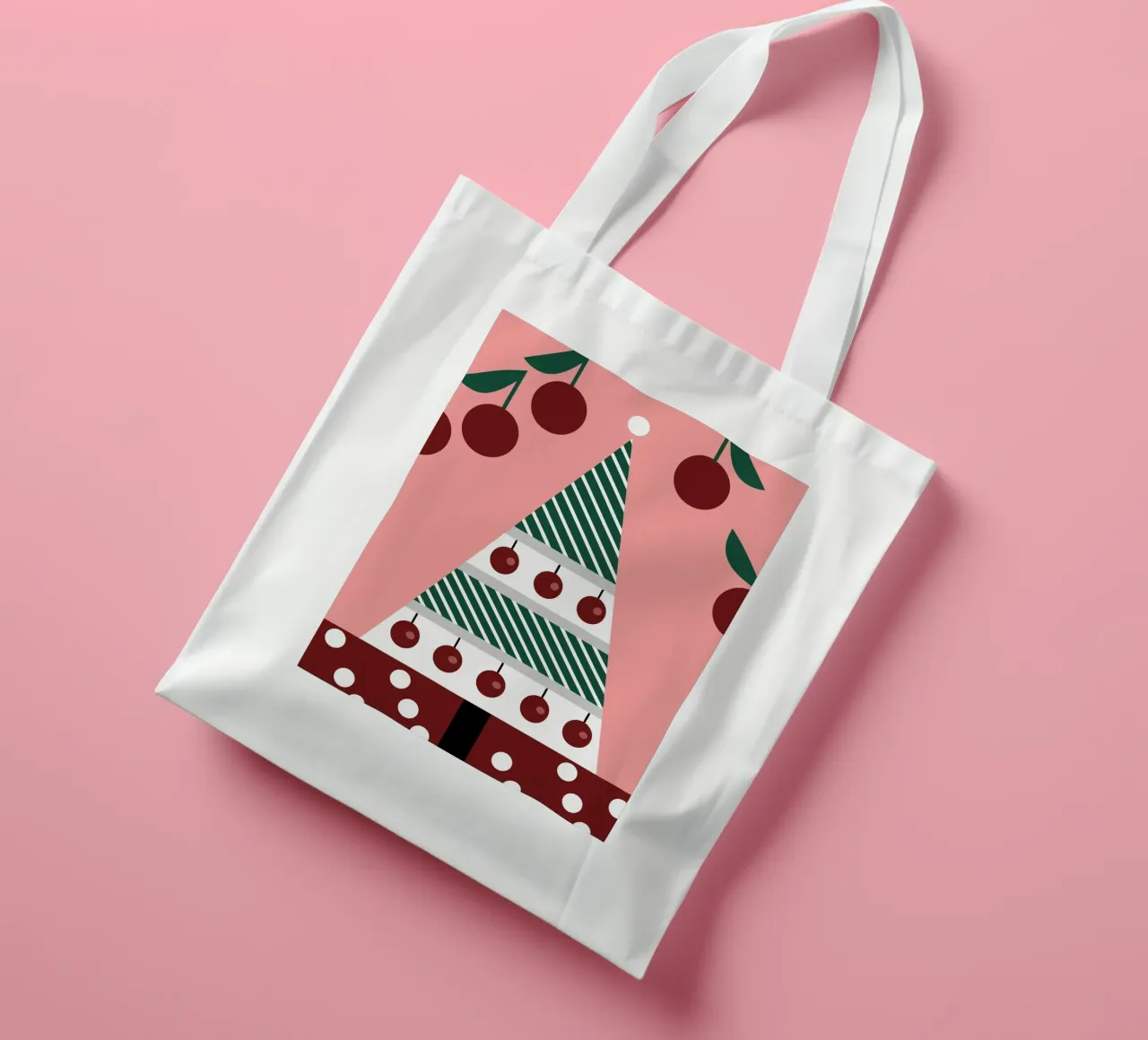 Albero di Natale e ciliegie borsa in juta da LOOK DIFFERENT