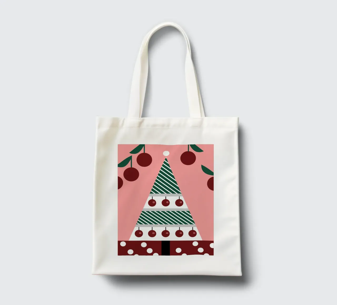 Albero di Natale e ciliegie borsa in juta da LOOK DIFFERENT