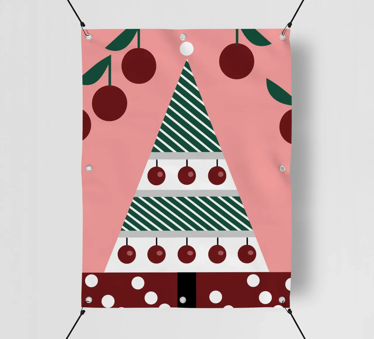 Albero di Natale e ciliegie telo in pvc da LOOK DIFFERENT