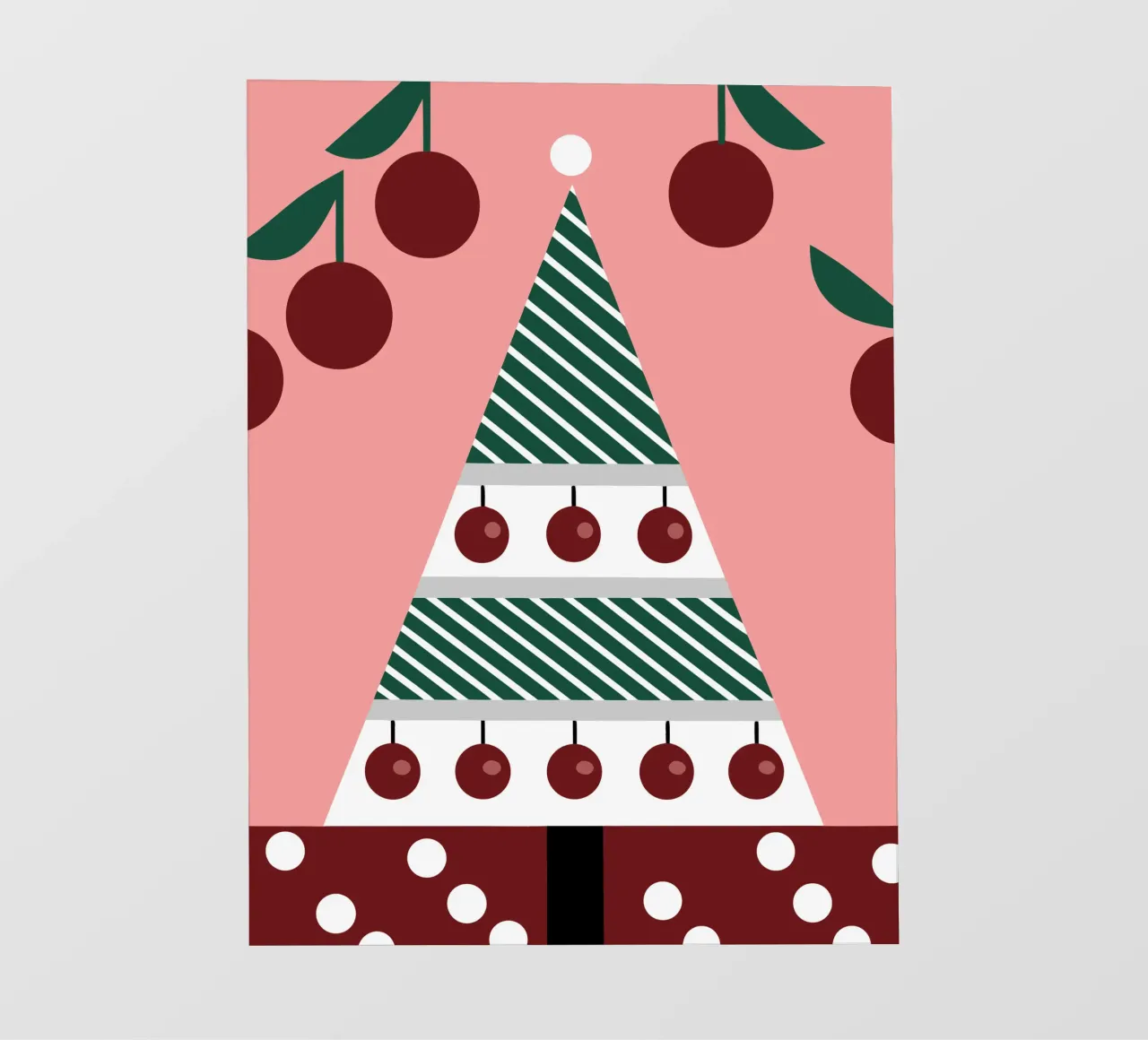 Albero di Natale e ciliegie telo in pvc da LOOK DIFFERENT