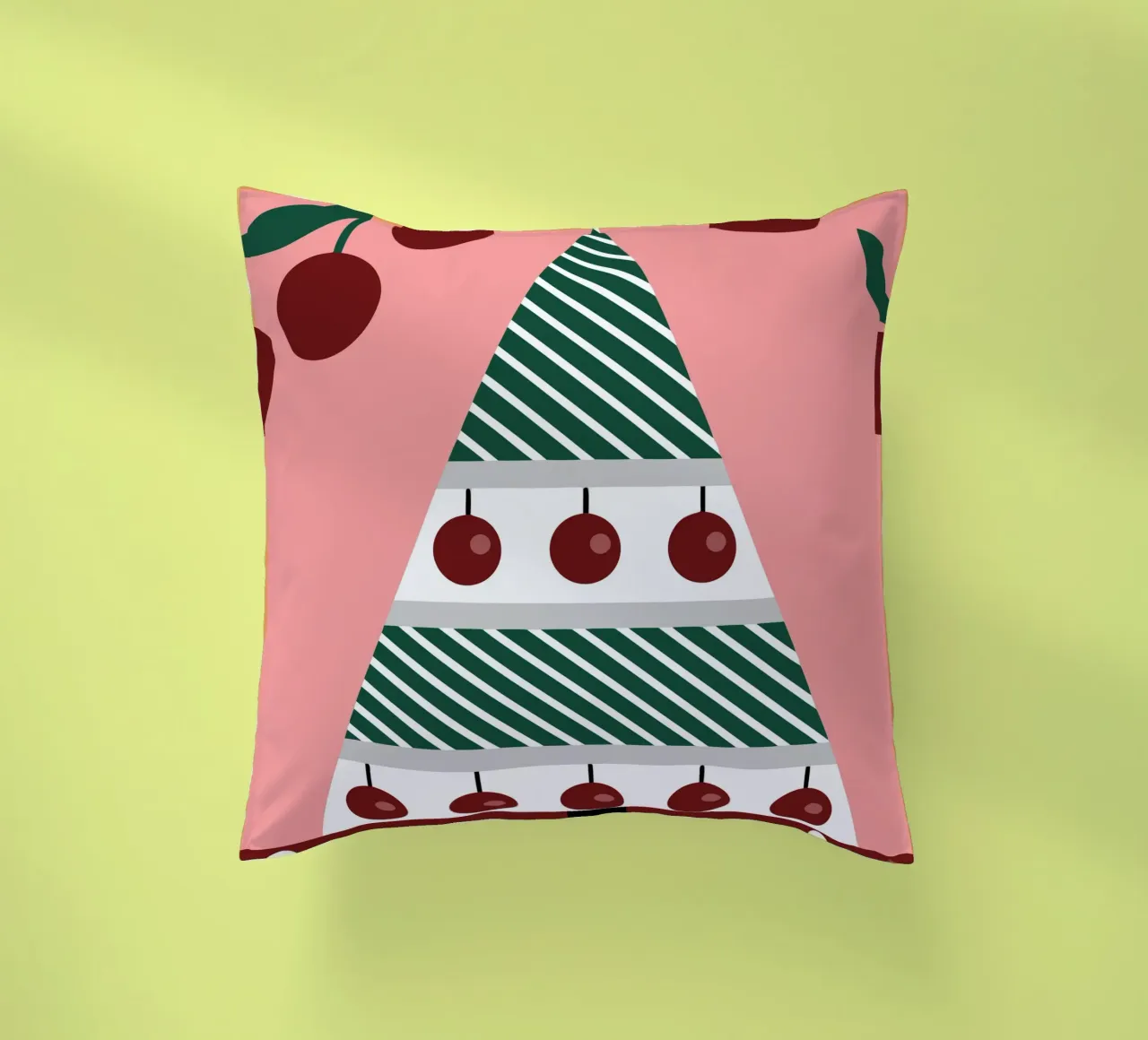 Albero di Natale e ciliegie cuscino da LOOK DIFFERENT